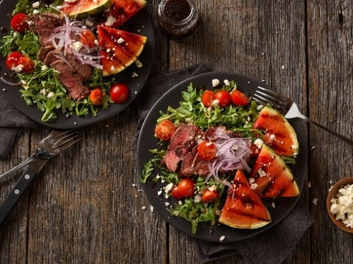 Grilled Steak and Watermelon Salad