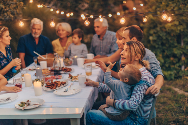 Family Eating Meal Together